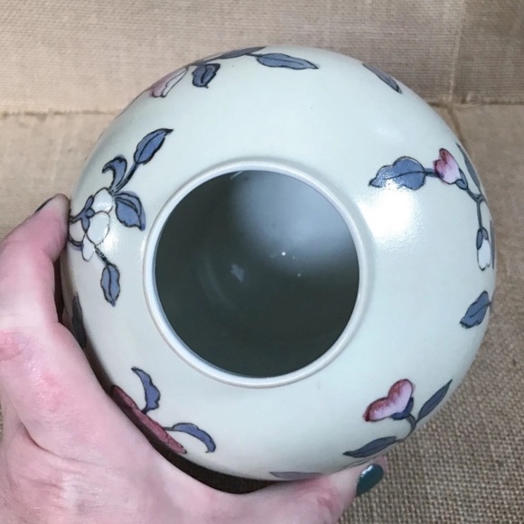 Vintage Bulbous Floral Vase Botanical Grandma Granny Cottage Core Boho - Picture 4 of 6